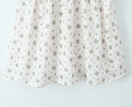 2 Colorway Floral Print square Collar Hot Sale Casual Fashion Mini Dress for Ladies