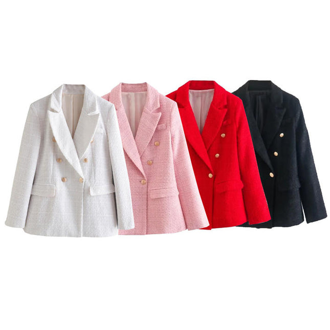 Latest European and America Long Sleeve Woman Oversize Blazer Jacket Women