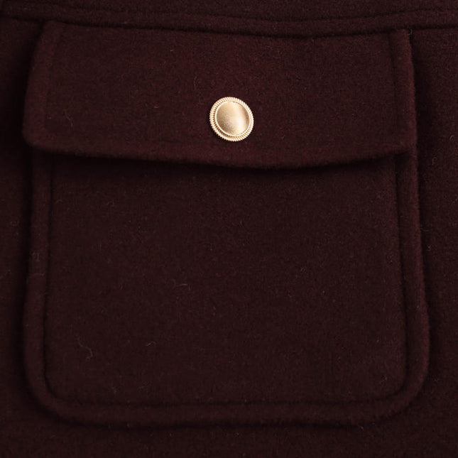 Standı yaka kahverengi renk tek göğüslü uzun kollu rahat moda ceket kadınlar için