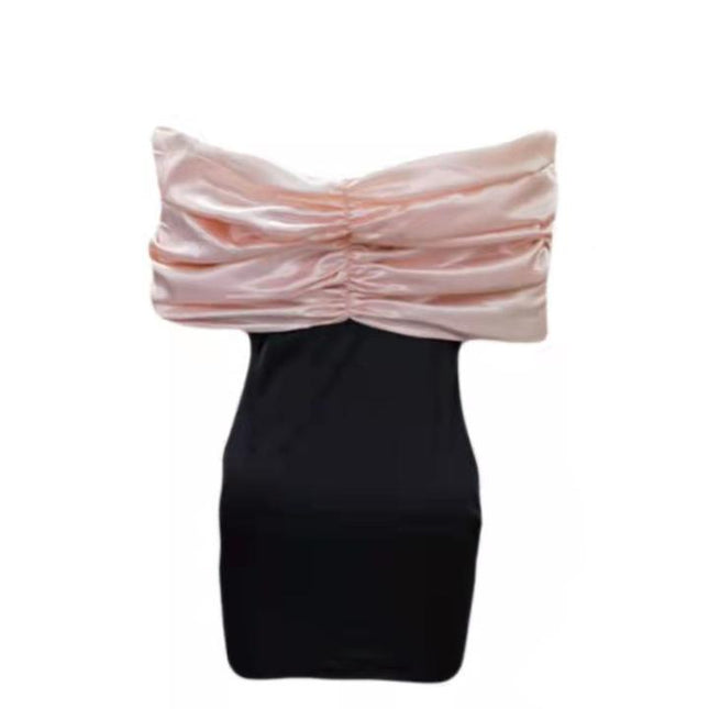 Women Sweet Satin Elegant Backless Front Bow Bodycon Evening Dress Sleeveless Pure Color Casual Dresses