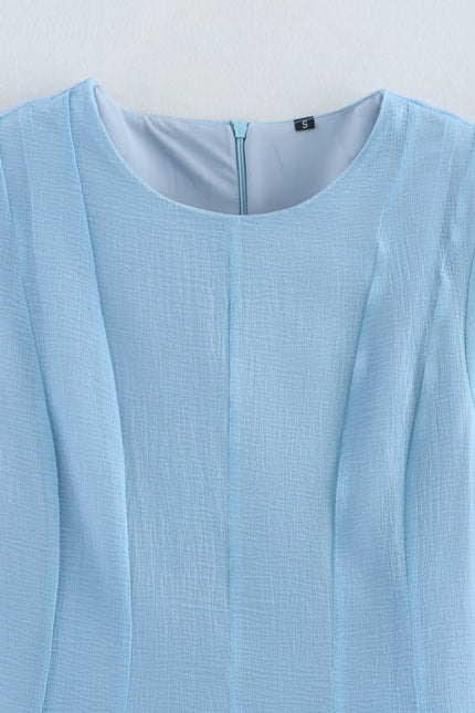 3 Colorway Crew Neck Long Sleeve Solid Color Hot Sale Casual Fashion Mini Dress for Women