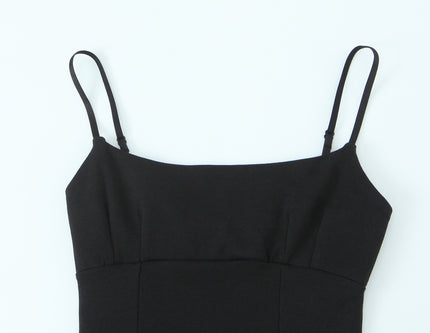 3 Colorway Front Slit Solid Color Spaghetti Strap Hot Sale Casual Fashion Summer Long slip Dress for Women
