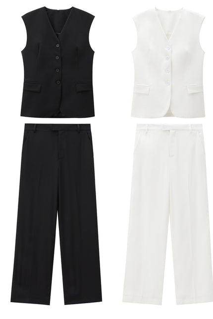 2 Colorway Solid Color Buttons up Casual Fashion Waistcoat Vest for Women