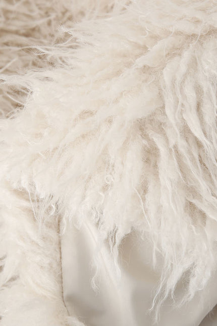 Turn Down Collar Beige Color Long Sleeve Zipper Fly Hot Sale Casual Fashion Winter Feather Jacket for Women