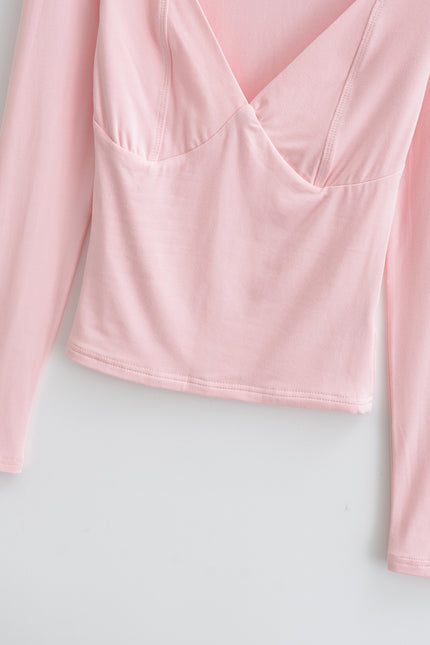 4 Colorway square Collar Long Sleeve Solid Color Casual Fashion Women t Shirt