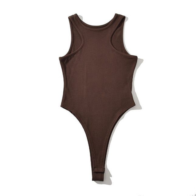 4 Colorway örme düz renk ekip boyun rahat moda Bodysuits kadınlar için