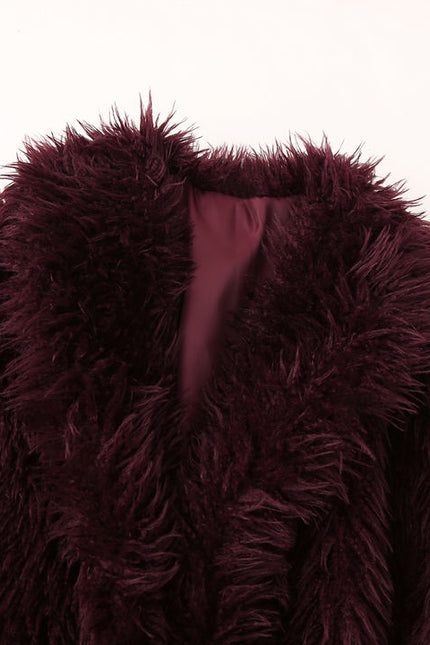 V Neck Burgundy Color Long Sleeve Causal Fashion Jacket for Women