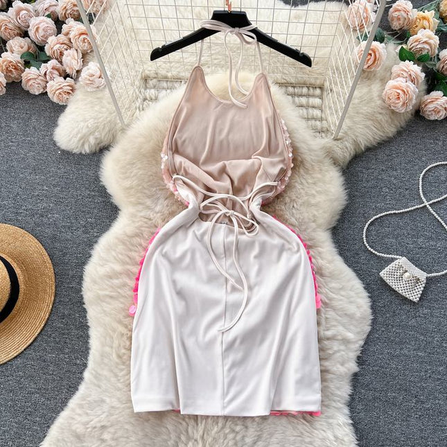 Summer Sleeveless Casual Dress Women High Waist Sequined Spaghetti Slip Dress Ladies Dresses Clothes Women Wholesale