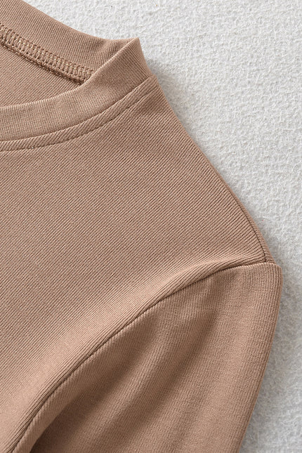 4 Colorway Crew Neck Long Sleeve Buttons up Solid Color Casual Fashion t Shirt for Women