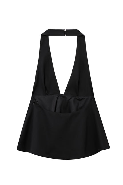 2 Colorway Back Hollow Out Front Lace up Casual Fashion Women's Halter Tank Top