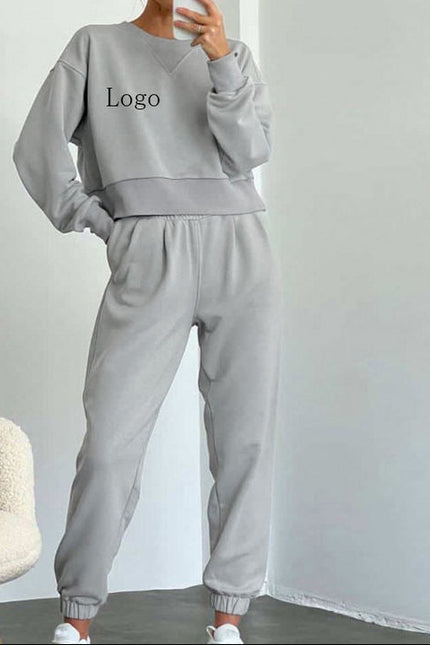 PASUXI 2024 High Quality Two Piece Set Women Clothing Long Sleeves and Pants Woman Casual Clothes Solid Gym Wear Women Sets