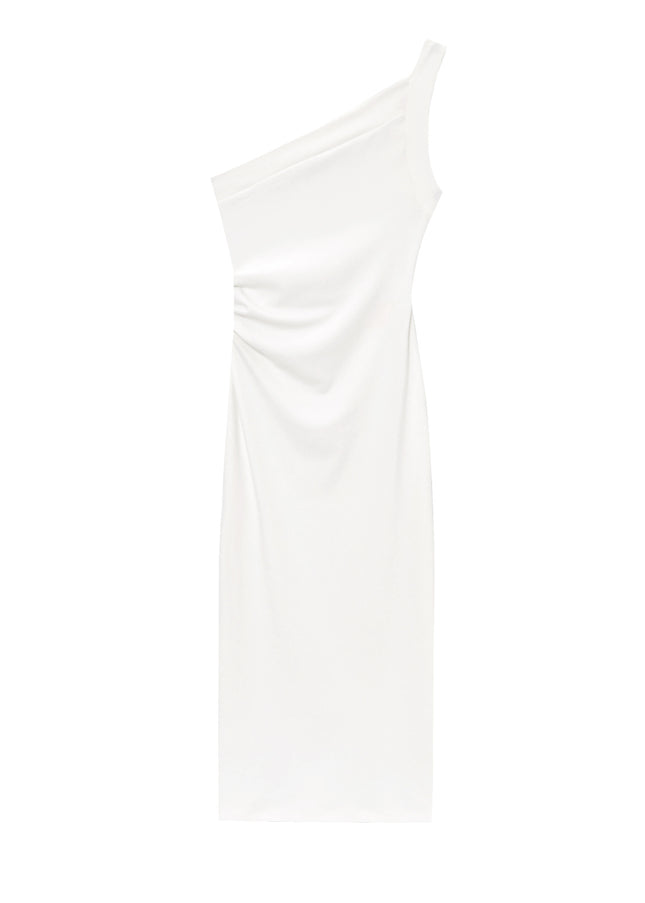 3 Colorway Asymmetrical Design Solid Color Sleeveless Casual Fashion Summer Long Dress for Women