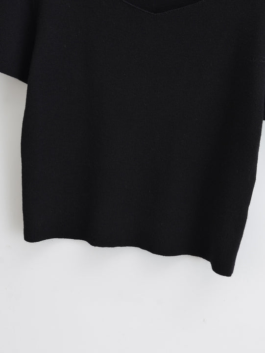 2 Colorway Front Hollow Out Solid Color Short Sleeve Crew Neck Casual Fashion Women Plain t Shirt
