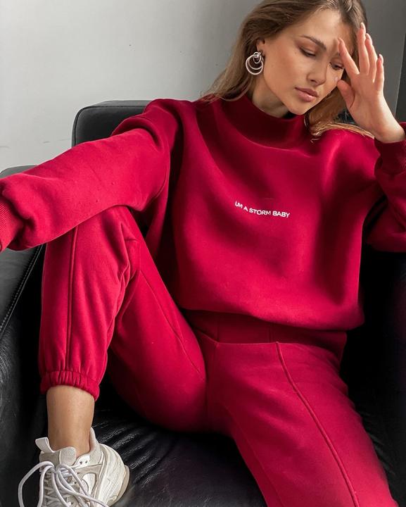 PASUXI Hot Sale Spring Female Clothing Fashion Turtleneck Letter Print Pullover Hoodies and Trousers Sports Sets