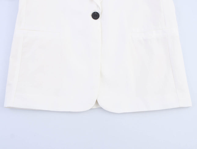 2 Colorway Single Button Solid Color Long Sleeve Notched Collar Casual Fashion blazer Jacket for Women