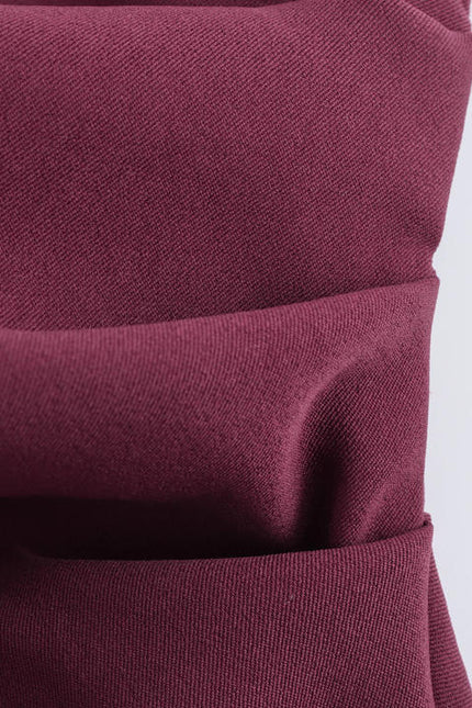 Kadınlar için 5 Colorway asimetrik tasarım düz renk askısız rahat moda üst giyim bluz
