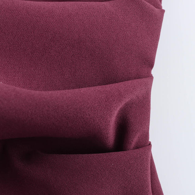 Kadınlar için 5 Colorway asimetrik tasarım düz renk askısız rahat moda üst giyim bluz