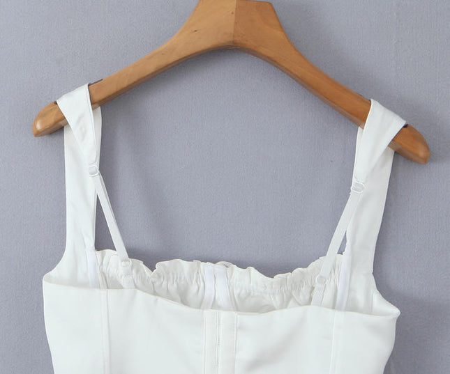 2 Colorway Shoulder Strap Front Lace up Solid Color Casual Fashion Women's Crop tank Tops