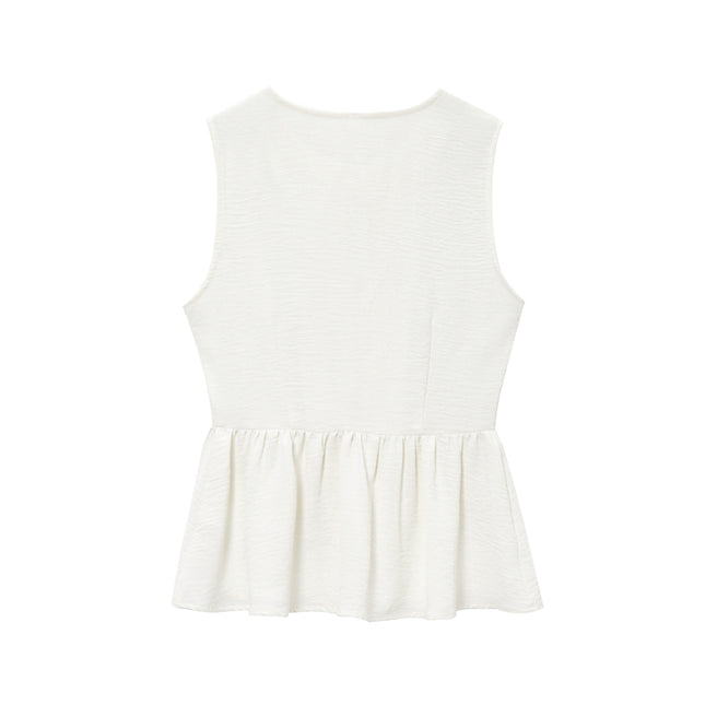 2 Colorway Front Lace up Solid Color Hot Sale Casual Fashion Vest Waistcoat for Women