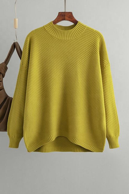 Knitted Custom Sweater Warm Causal Style Turtleneck Sweater Women Sweater