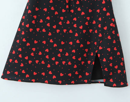 2 Colorway Short Sleeve Floral Print Front Slit Casual Fashion Summer Mini Dress for Women