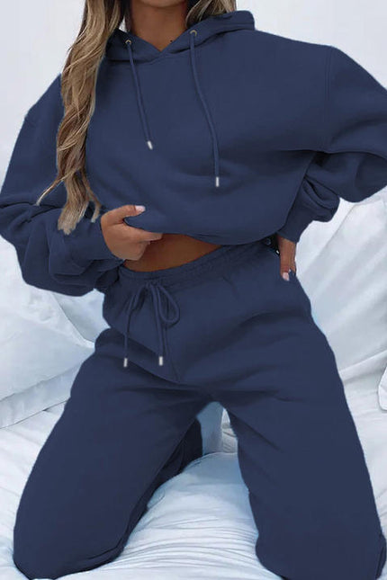 PASUXI OEM Custom Casual Pullover Hoodies Letter Printed Sports Two Piece Sets Solid Color Jogger Pants Sets