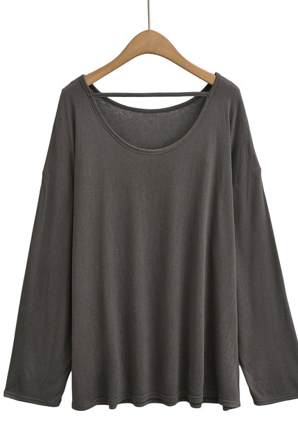4 Colorway Long Sleeve Solid Color Crew Neck Casual Fashion Women t Shirt