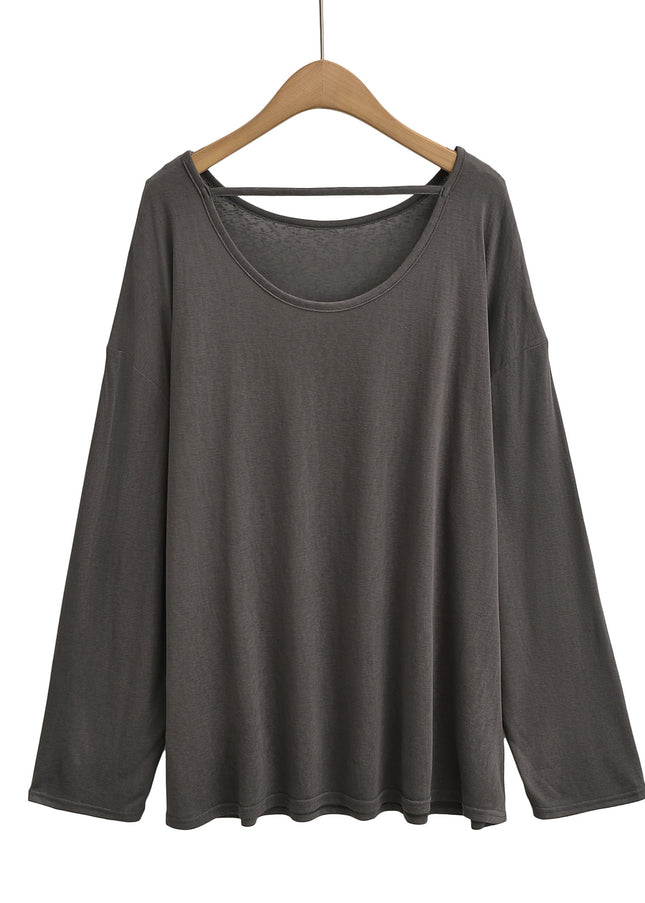 4 Colorway Long Sleeve Solid Color Crew Neck Casual Fashion Women t Shirt