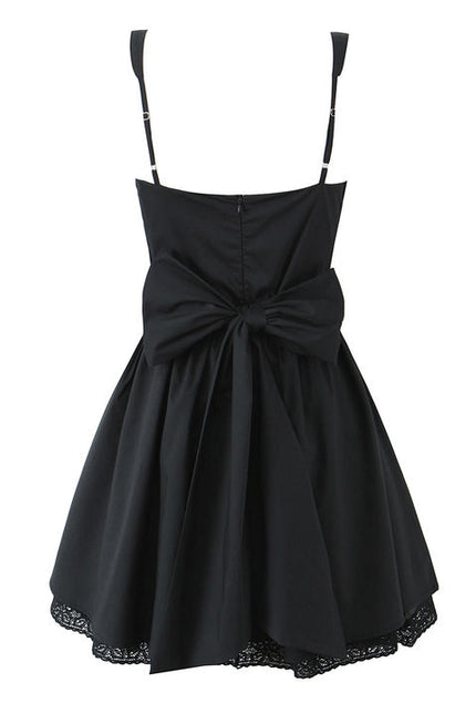 3 Colorway Shoulder Strap Solid Color Back Bow Tie Casual Fashion Summer Mini slip Dress for Women