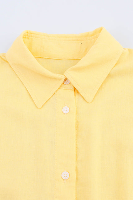 4 Colorway Buttons up Long Sleeve Turn Down Collar Casual Fashion Tops Blouse for Women