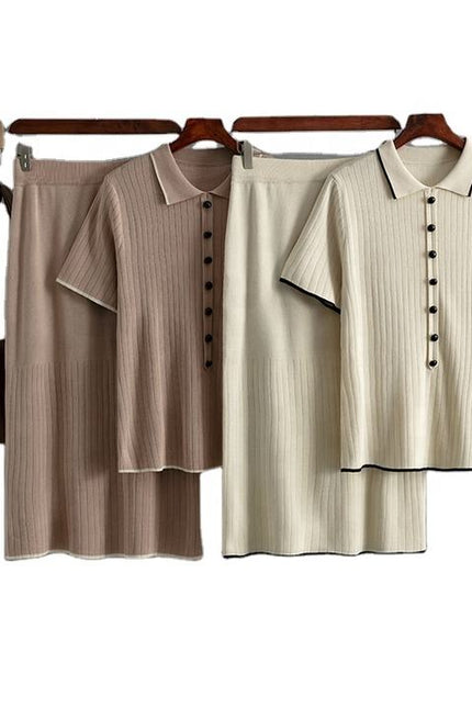 Cross-border Women's Temperament Knitted Skirt Set 2025 Spring and Summer New Fashion Two-piece Set
