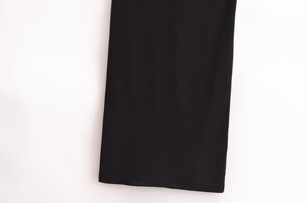 V Neck Black Color Sleeveless Hot Sale Casual Fashion Summer Long Dress for Women