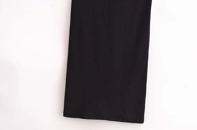 V Neck Black Color Sleeveless Hot Sale Casual Fashion Summer Long Dress for Women