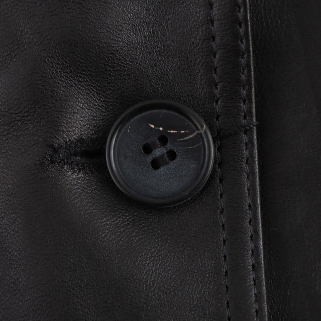 Single Button Black Color Notched Collar Long Sleeve Casual Fashion PU Leather blazer Jacket for Women