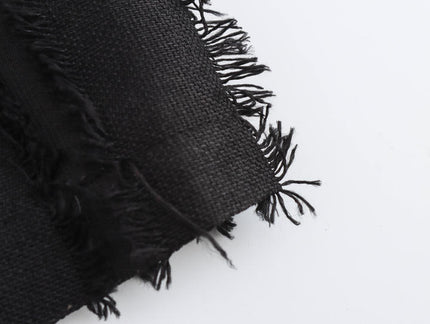 Notched collar black color double breasted sashes sleeveless casual fashion maxi dress for women