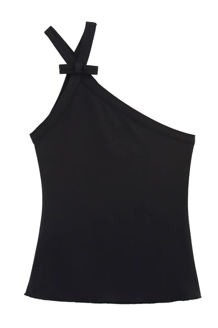 Asymmetrical Design Black Color Hot Sale Casual Fashion Women's tank Tops