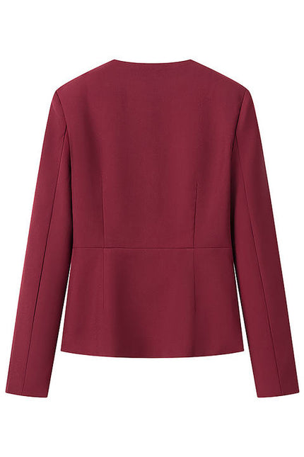 2 Colorway v Neck Long Sleeve Single Breasted blazer Solid Color Long Pants Casual Fashion Women 2 Piece Set