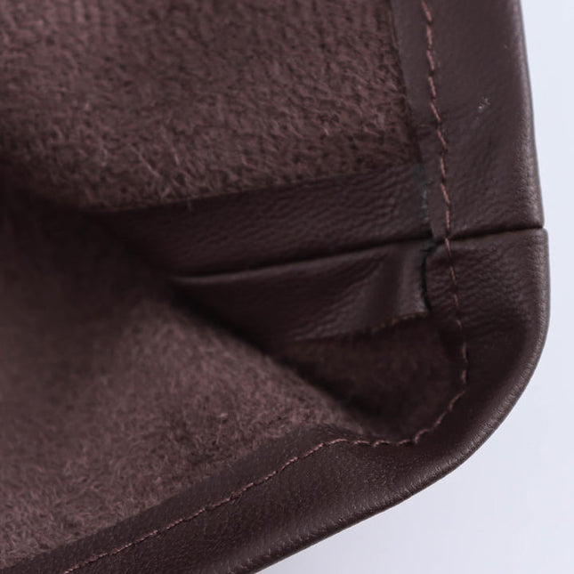 Crew Neck Front Pleated Brown Color Zipper Fly Sleeveless Casual Fashion PU Leather Maxi Dress for Women
