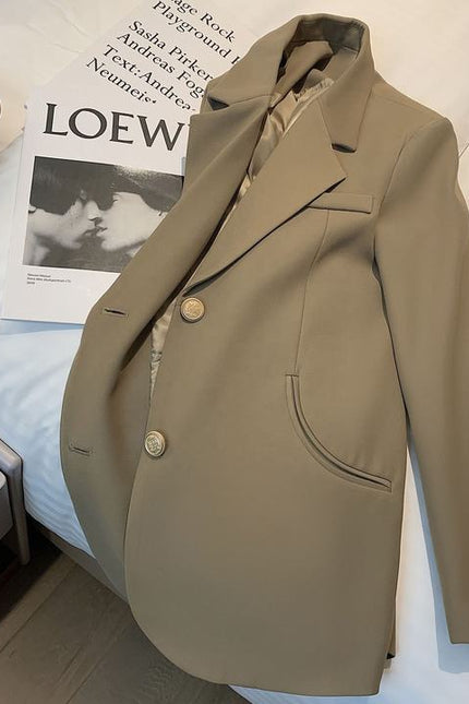 Women's Autumn Blazer Spring New Western Style Fashion Suit Jacket Female Long Sleeve Slimming Button up Suit