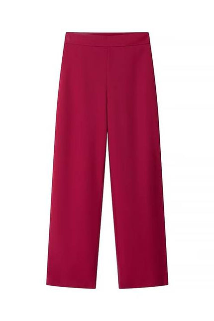 3 Colorway Color sólido Botón único Chaqueta de manga larga Pantalones largos Casual Mujer Conjunto de 2 piezas