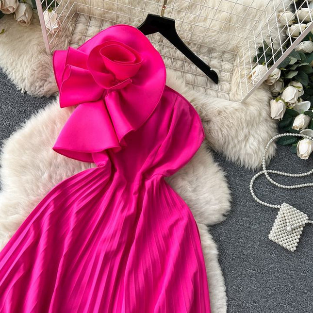 2024 Plus Size Verão Elegante Plissado Vestido Midi para As Mulheres Império Lace Vestidos Senhoras Vestidos de Noite Roupas Mulheres