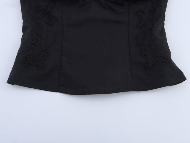Black Color Shoulder Strap Hot Sale Casual Fashion Women's tank Top