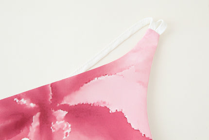 Floral Print White Color Asymmetrical Design Casual Fashion Summer Long Dress for Women