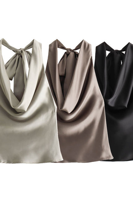 3 Colorway Back Hollow Out Solid Color Casual Fashion Crop tank Tops for Women