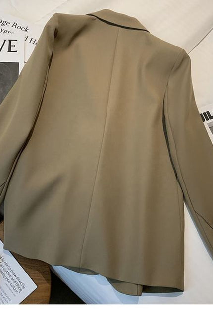 Women's Autumn Blazer Spring New Western Style Fashion Suit Jacket Female Long Sleeve Slimming Button up Suit