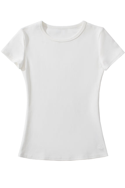 4 Colorway Crew Neck Solid Color Short Sleeve Casual Fashion Summer t Shirt for Women