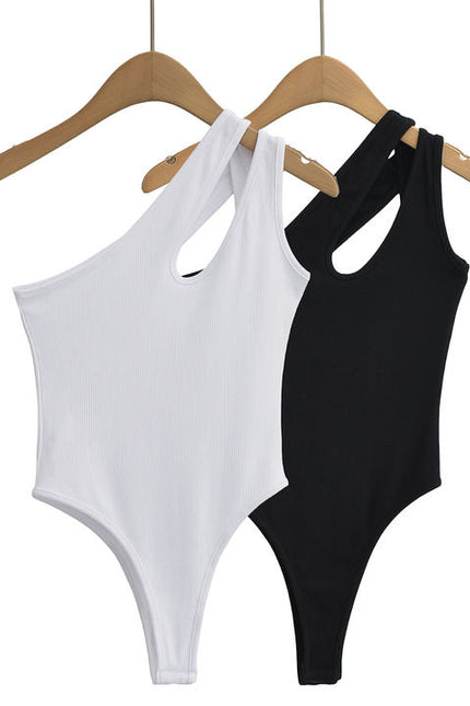 2 Colorway Front Hollow Out Solid Color Sleeveless Casual Fashion Women's One Piece Jumpsuit