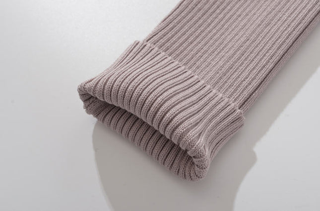 4 Colorway Solid Color Long Sleeve Knitted Casual Fashion Bodysuits for Women