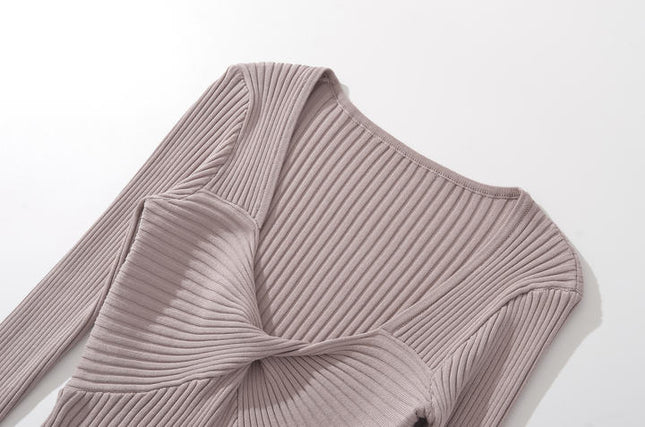 4 Colorway düz renk Logn kollu ön pilili kare yaka rahat mütevazı kadınlar tek parça tulum