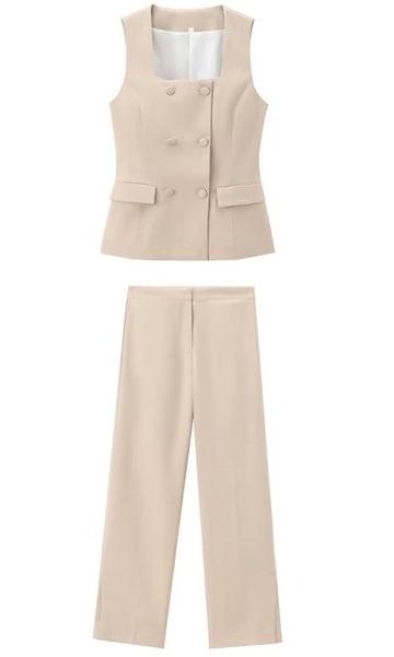 Wholesale Women's Vest Vest Straight Leg Pants 2 Piece Set